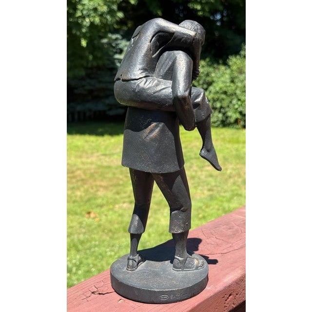 Early 20th Century Aimé Jules Dolou (French 1838-1902) Attr. Sculpture Statue "L Enfant Du Travail", Paris Fooundry Stamp For Sale In Philadelphia - Image 6 of 17
