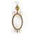 Vintage Decorative Arts Oval Carved Gold New York Wall Mirror For Sale