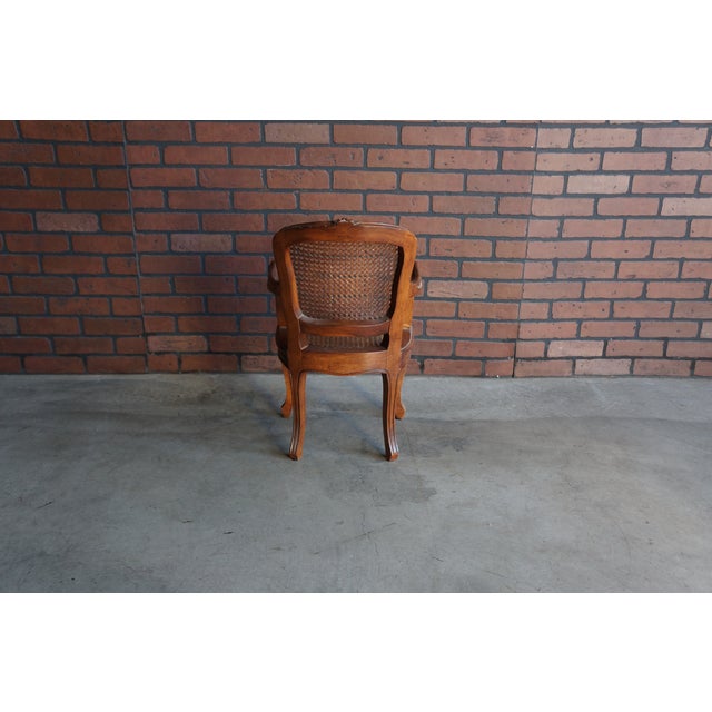 Mid 20th Century Miniature French Style Cane Arm Chair For Sale - Image 5 of 7