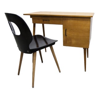 Eye Desk and Chair Set from Baumann, 1960, Set of 2 For Sale