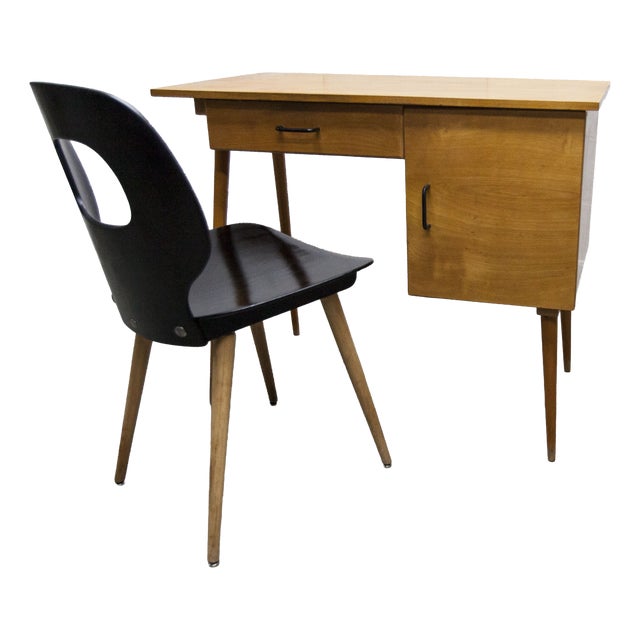 Eye Desk and Chair Set from Baumann, 1960, Set of 2 For Sale