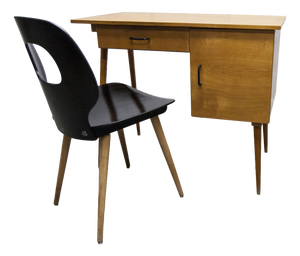 Eye Desk and Chair Set from Baumann, 1960, Set of 2