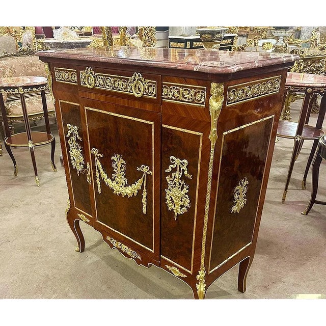 Rococo French Rococo Style Marble Topped Cabinet For Sale - Image 3 of 4