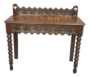 Oak Console Hall Table