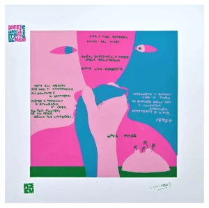 Ennio Pouchard, Una Foce: Diecicomeleditadid, Screen Print on Acetate, 1973
