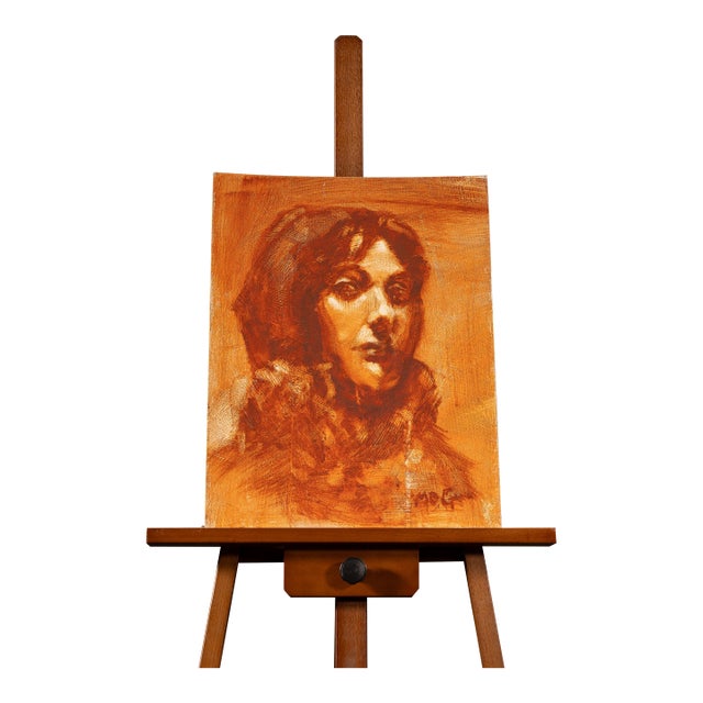 Late 20th Century Female Heady Study | Contemporary Mog Young Park Oil Painting, Signed For Sale