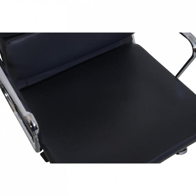 EA-219 Office Chair in Grey Leather by Charles Eames For Sale - Image 4 of 18