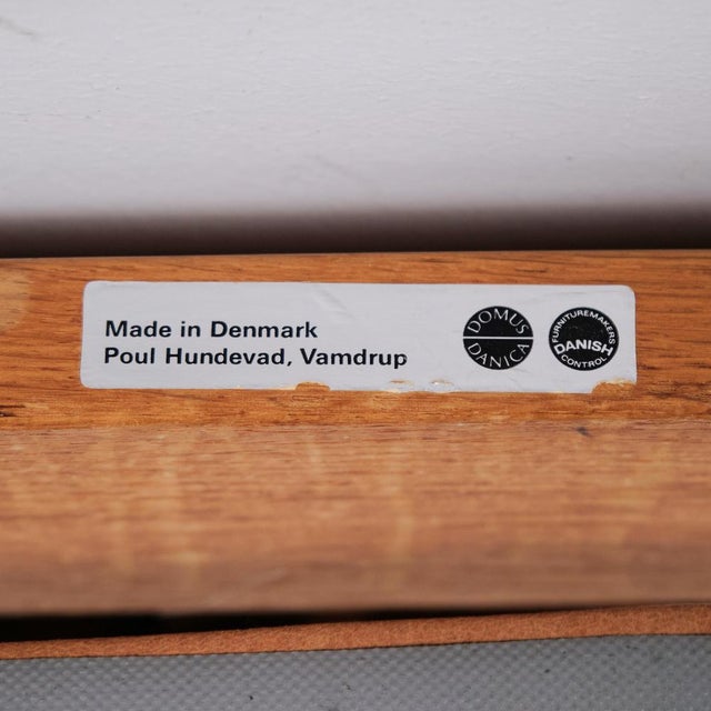 Model 60 Chair in Oak and Saddle Leather by Kai Winding for Poul Hundevad, 1960s For Sale - Image 10 of 14