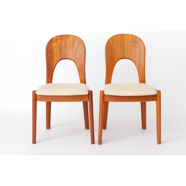 Scandinavian Danish Modern Teak Dining Chairs by Niels Koefoed for Koefoeds Hornslet, 1970s, Set of 2 For Sale - Image 12 of 12