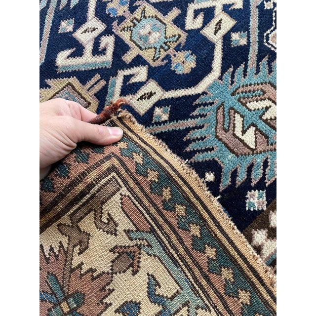 Purple Antique Caucasian Bijov Design Runner Velvety-Wool Rug 4.1 x 9.9 For Sale - Image 8 of 14