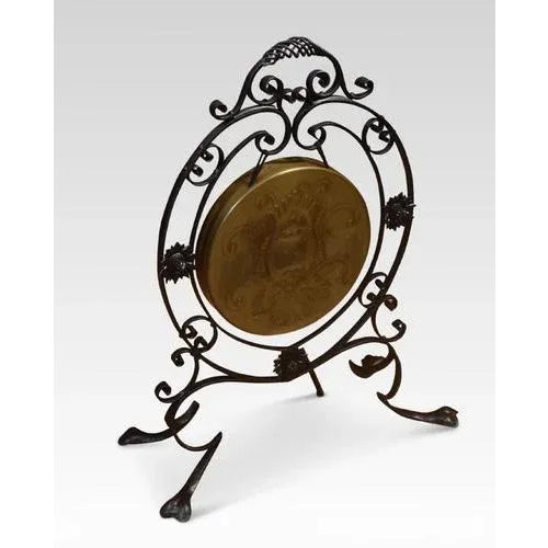 Art Nouveau Cast Iron Dinner Gong For Sale - Image 6 of 8