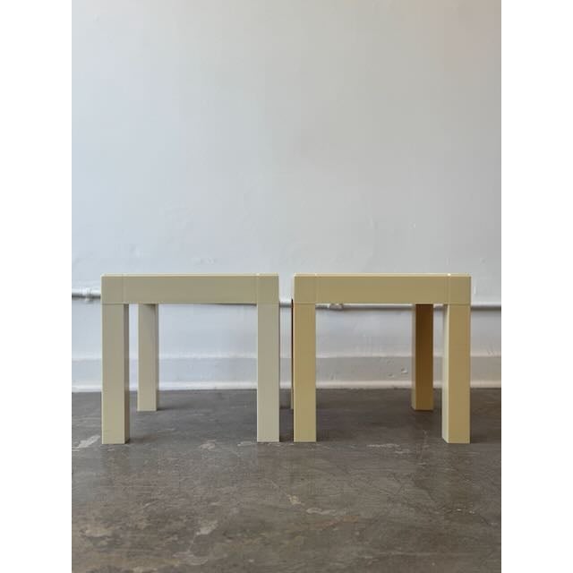 Mid-Century Modern Vintage Pair of Parsons Style Side Tables For Sale - Image 3 of 13