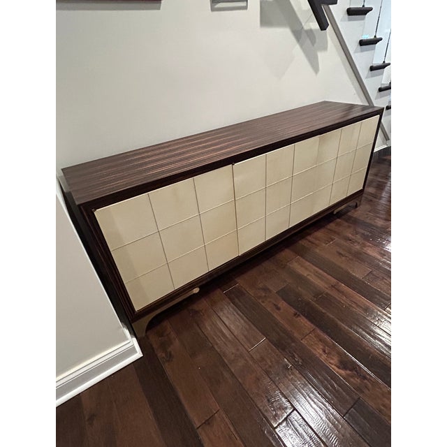 Modern Newell Design Studio Gazelle Modern Macassar and Parchment Sideboard For Sale - Image 3 of 17