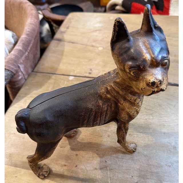 1920s Cast Ion Hubbly Boston Terriers Door Stops -Pair For Sale In Los Angeles - Image 6 of 8