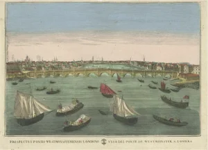 Westminster Bridge in London, 1770, Paper