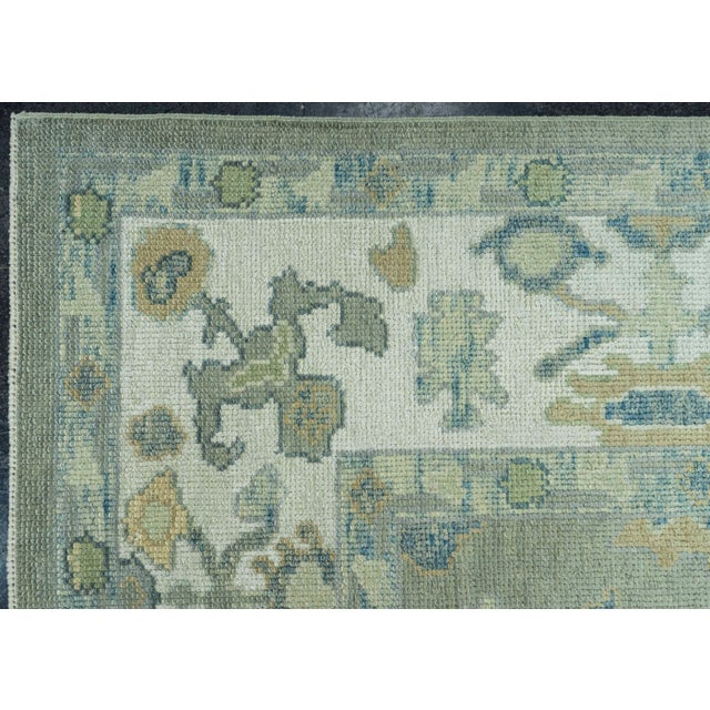 Turkish Oushak Rug 6'1" x 9'1" #19127 For Sale - Image 4 of 8