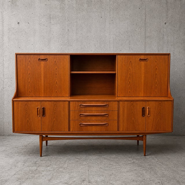 Vintage Fresco Teak High Sideboard from G-Plan, 1970s, in Very Good conditions. Designed 1970 to 1979