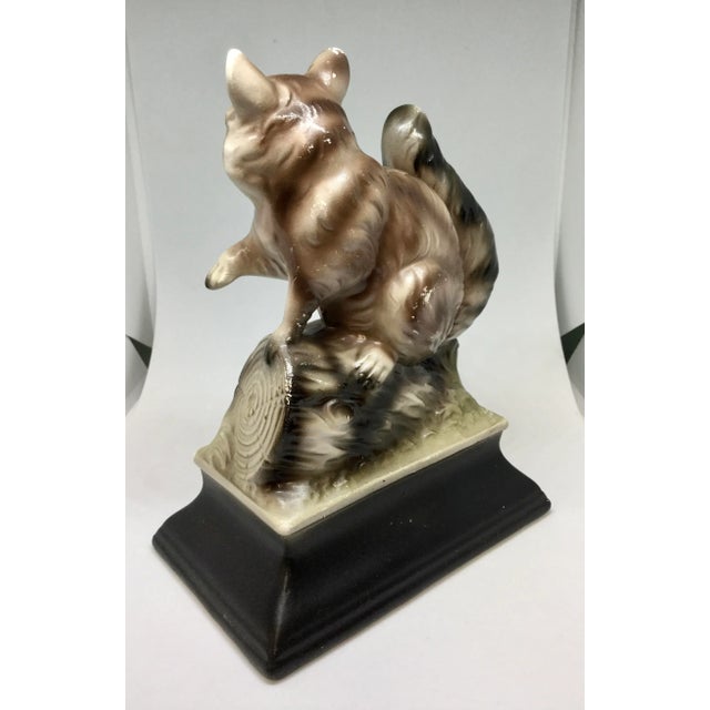 Antique Bisque Porcelain Raccoon Figurine For Sale - Image 4 of 13