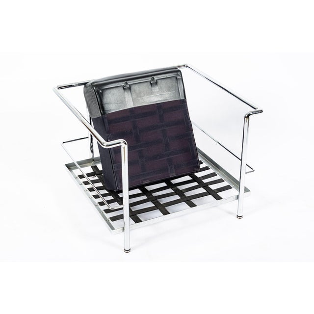 Authentic Cassina Lc2 Black Leather Petit Lounge Chair by Le Corbusier, 4x Avail For Sale - Image 13 of 16