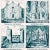 Sample - Schumacher x Johnson Hartig Architecturra Wallpaper in Teal For Sale