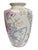 Chinese Cabbage Rose Hand Painted Chinoiserie Vase For Sale - Image 4 of 11
