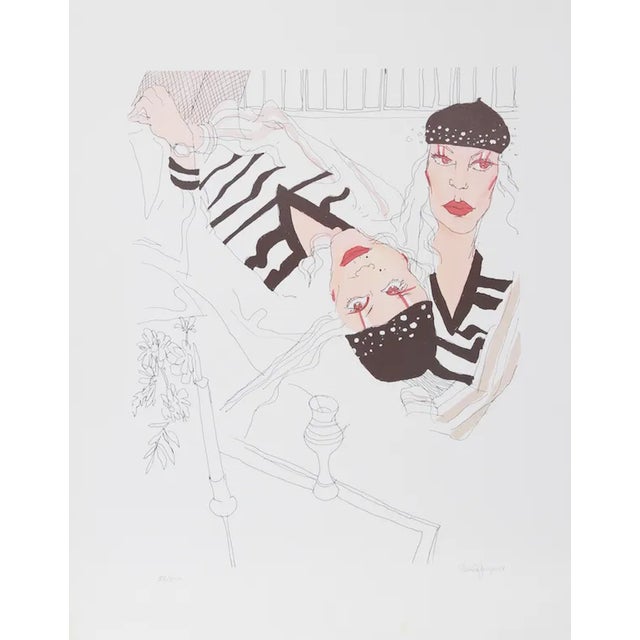 Vasilios Janopoulos, "French Twins," Lithograph For Sale
