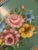 Vintage Floral Toleware Tray, Handpainted in Deep Green and Pastels For Sale - Image 4 of 12
