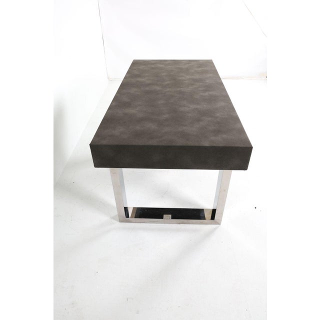 Early 21st Century Custom Made Console Table or Desk With Chrome Base For Sale - Image 5 of 10