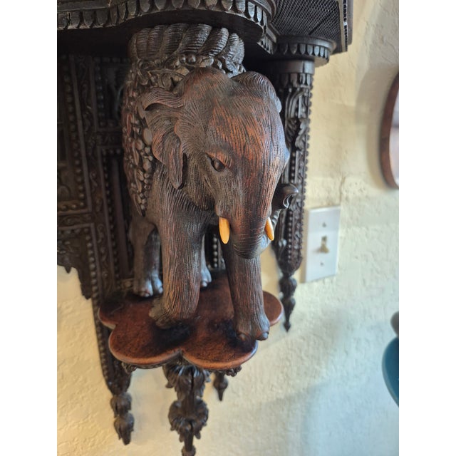 Late 19th Century Antique Moroccan Wall Bracket With Elephant For Sale - Image 5 of 8