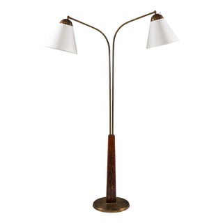Swedish Modern Floor Lamp attributed to Tor Wolfenstein, 1940s For Sale