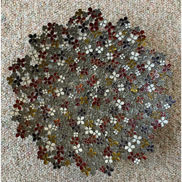 Vintage Pierced Metal Grillwork Bowl For Sale In Los Angeles - Image 6 of 9