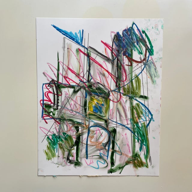 Contemporary Abstract Mixed Media Drawing “Tik-Tack-Toe” by Erik Sulander For Sale In New York - Image 6 of 6