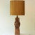 Terracotta Ceramic Floor Table Lamp by R. Rooke with Lampshade attributed to R. Houben, 1960s For Sale - Image 3 of 12