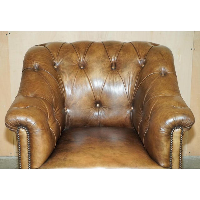 Brown Leather Chesterfield Armchair from George Smith For Sale - Image 5 of 18