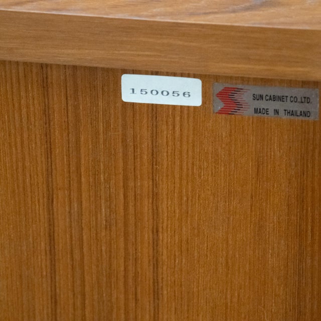 Sun Cabinet Teak Hutch Display Cabinet Credenza Mid Century Modern Lighted For Sale - Image 15 of 16