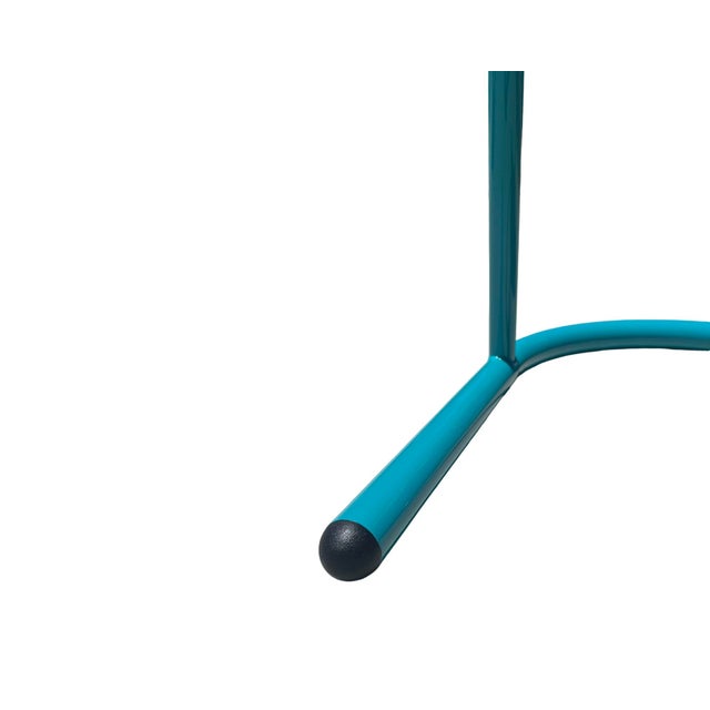 Vintage Postmodern 1980s Set of 2 Pair Turquoise Barstools, Amisco Pink Restored For Sale In Palm Springs - Image 6 of 11