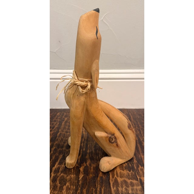 Brown Max Alvarez Signed New Mexico Folk Art Carved Wood Coyote Sculpture For Sale - Image 8 of 10