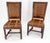 Pair of Turned Legs & Stretchers Large Leather Upholstery Side Chairs MINT! For Sale - Image 9 of 14