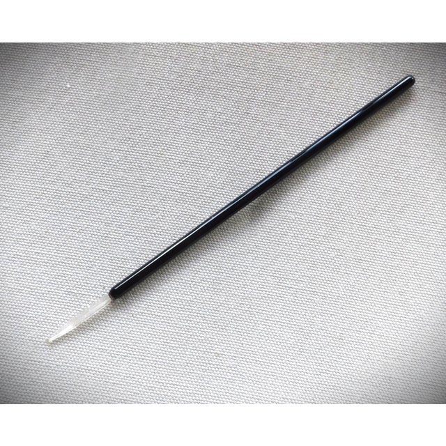 1920s Art Deco Glass Hand Dip Pen, Clear Ribbed Attached Nib For Sale - Image 5 of 11