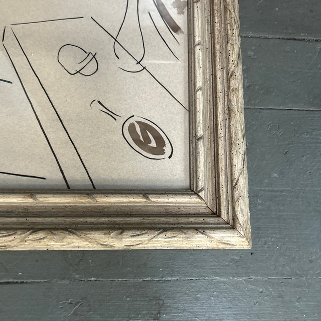 Abstract 1970’s Original Matisse Style Abstract Nude Portrait Painting For Sale - Image 3 of 4