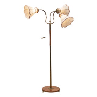Swedish Model 139 3-Light Floor Lamp from Eskilstuna Elektrofabriks AB, 1940s For Sale