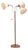 Swedish Model 139 3-Light Floor Lamp from Eskilstuna Elektrofabriks AB, 1940s For Sale