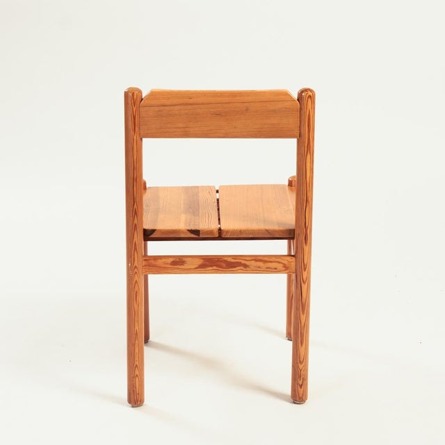 Mid-Century Modern Vintage Pinewood Dining Chairs, 1970s, Set of 4 For Sale - Image 3 of 18