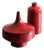 Red Glazed Ceramic Vases attributed to Rogier Vandeweghe for Amphora, Belgium, 1960s, Set of 2 For Sale