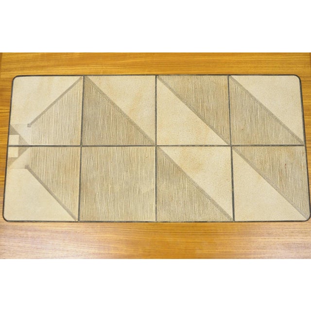 Gangsø Møbler Vintage Gangso Mobler Mid Century Danish Modern Teak Tile Top Coffee Table For Sale - Image 4 of 11