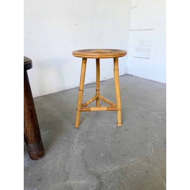 Star-Shaped Rattan Side Table, 1960s For Sale - Image 10 of 18