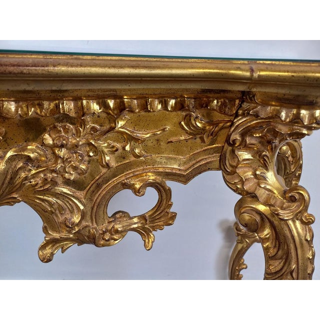 Golden Support Console, 1980s For Sale - Image 4 of 18