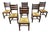 Vintage Brutalist Oak and Wicker Dining Chairs, 1960s, Set of 6 For Sale