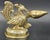 Vintage Mid-Century Solid Handcrafted Brass Peacock Diya- Oil Lamp For Sale - Image 15 of 18