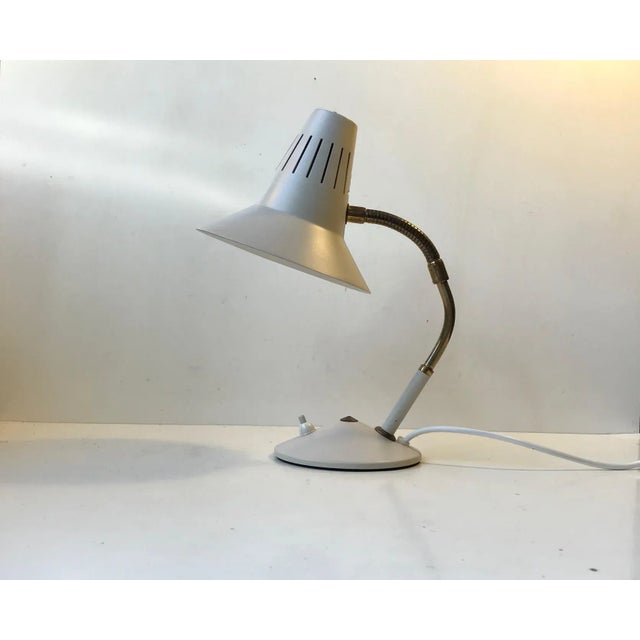 Vintage Norwegian Table Lamp with Brass Details from Elektrik, 1950s For Sale - Image 15 of 15